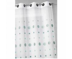 Voilage en jacquard aux imprimés hexagonaux Aqua 140 X 240