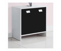 TOP Meuble sous-vasque 60 cm - Blanc et noir