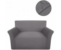 housse de canapé en coton jersey extensible gris