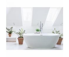 Baignoire autoportante de forme ovale en acrylique blanche - Nevis