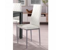 Lot de 2 chaises capitonnées revêtement synthétique