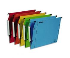 Dossiers suspendus LMG en kraft assortis Esselte - pour armoire - 240g - fond V - boîte de 10