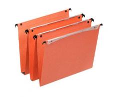 Dossiers suspendus en kraft orange Orgarex Dual - pour tiroir - fond 15 mm - paquet de 25