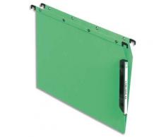 Dossiers suspendus en kraft vert L'Oblique AZL - pour armoire - dos V - attache velcro - paquet de 25