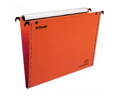 Dossiers suspendus Esselte VMG pour tiroir - kraft orange 240g - fond 15 - bouton pression - Paquet de 25