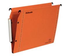Dossiers suspendus Esselte LMG - pour armoire - kraft orange 240g - fond 15 - bouton pression - Paquet de 25