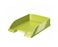 Corbeille à courrier Leitz Wow vert métallisé 35,7x7x25,5 cm - Lot de 5
