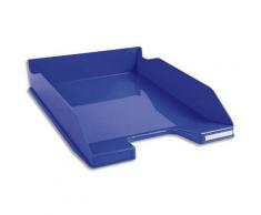 Corbeille à courrier Exacompta Iderama - en polystyrène - L34,7 x H6,5 x P25,5 cm - bleu glossy - Lot de 6