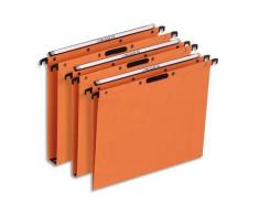 Dossiers suspendus en kraft orange L'Oblique AZX - pour tiroir - fond AZX - attache velcro - paquet de 25