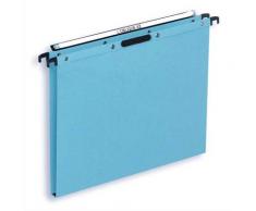 Dossiers suspendus en kraft bleu L'Oblique AZX - pour tiroir - fnd 15 mm - attache velcro - paquet de 25