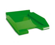 Corbeille à courrier Exacompta Iderama - en polystyrène - L34,7 x H6,5 x P25,5 cm - vert glossy - Lot de 6