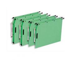 Dossiers suspendus en kraft vert L'Oblique AZL - pour armoire - fond 15 mm - attache velcro - paquet de 25