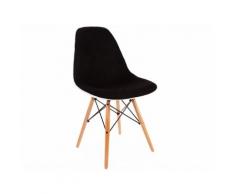 Chaise DSW rembourrée laine - Noir