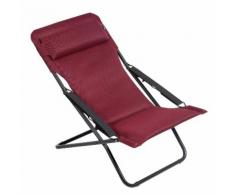 Chilienne multiposition pliante en acier et toile Air Comfort TRANSABED rouge