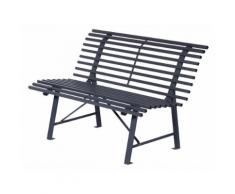 Banc de jardin 3 places en acier longueur 150cm anthracite