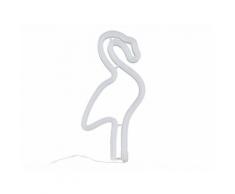 Lampe à poser Néon à piles forme Flamand hauteur 29cm