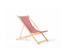 Chilienne pliante multiposition KELLY rouge toile amovible rouge