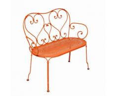 Banc de jardin 2 places Acier - Assise perforée - Longueur 105cm 1900 carotte