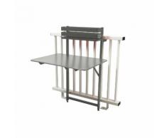 Table de balcon pliante rabattable en acier hauteur 115cm BISTRO romarin