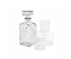 Coffret carafe à whisky en verre avec 4 Verre