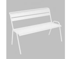 Banc de jardin empilable Acier MONCEAU blanc