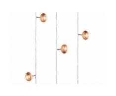 Guirlande lumineuse électrique LED déco boule ajourée en métal cuivre 9m ATIKA