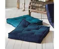 Coussin de sol coton effet capitonné jaune (Lot de 2) GOA