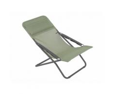 Chilienne multiposition pliante en acier et toile Batyline TRANSABED vert