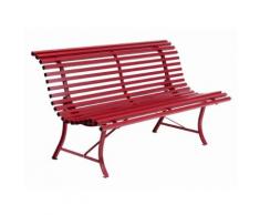 Banc de jardin 3 places en acier longueur 150cm LOUISIANE piement d'espelette