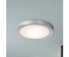 Plafonnier rond pour salle de bains en aluminium brossé IP44 Bath gris gris