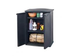 Armoire de jardin en résine anthracite OPTIMA gris