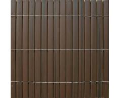 Canisse en PVC occultant 95% 1.5m marron