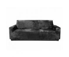 Housse canapé 3 places en microfibre gris ultra douce polyester ACHILLE