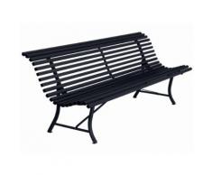 Banc de jardin 4 places en acier longueur 200cm LOUISIANE carbone