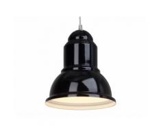 Suspension en métal laqué diamètre 23cm hauteur réglable Almira Noir