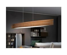 Suspension barre LED en métal longueur 97cm Fornes marron marron