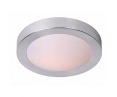 Plafonnier rond pour salle de bains en aluminium brossé IP44 Bath gris gris