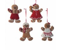 Set de 4 suspensions bonhomme de pain d'épice