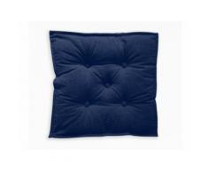 Coussin de sol coton capitonné bleu nuit (Lot de 2) GOA