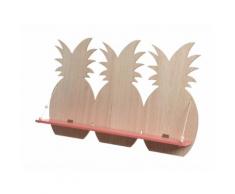 Etagère enfant en bois rose forme ananas KIDZ