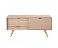 Buffet en bois 4 tiroir 1 porte A-LINE