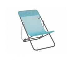 Chilienne multiposition pliante en acier et toile Batyline (lot de 2) MAXI TRANSAT bleu