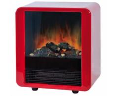 Cheminée électrique à poser 1500 watts Mini Cube Rouge