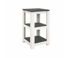 Sellette avec 3 plateaux en bois décors granit H74cm GRAMADO