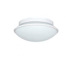 Applique plafonnier rond pour salle de bain en métal et verre diamètre 23.5cm Dolly gris,blanc gris,blanc