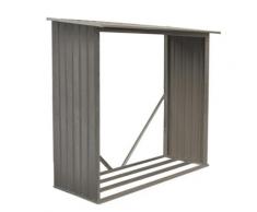 Abri en métal monopente 6,5 x 3 m aspect bois vieilli CHALET ET JARDIN,