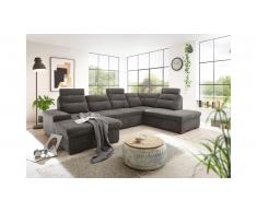 JUSTyou Santa Clarita Canapé panoramique Marron