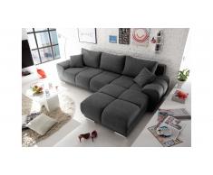 JUSTyou Arizona Canapé d'angle Anthracite