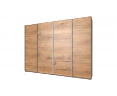 JUSTyou Amadora Armoire a portes coulissantes Chene