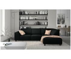 JUSTyou Einar Canapé d'angle Noir Velours